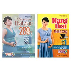 Combo Sách: Hành Trình Thai Giáo 280 Ngày Mỗi Ngày Đọc 1 Trang + Mang Thai Thành Công - 280 Ngày Mỗi Ngày Đọc 1 Trang - Minh Minh