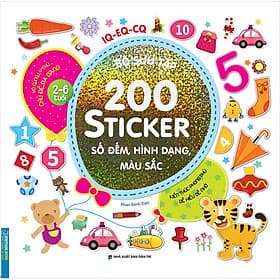 Sách Bộ Sưu Tập 200 Sticker - Số Đếm, Hình Dạng, Màu Sắc - Minh Minh
