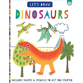 Sách mỹ thuật thiếu nhi tiếng Anh: Let'S Draw: Dinosaurs