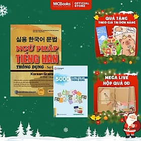 Ngữ Pháp Tiếng Hàn Thông Dụng Sơ Cấp + 5000 Từ Vựng Tiếng Hàn Thông Dụng - Dùng Kèm App - MCBooks