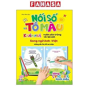 Nối Số Và Tô Màu - Khám Phá Vườn Côn Trùng Và Bò Sát - Song Ngữ Anh-Việt - Việt Thư