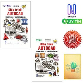 Combo Giáo Trình AutoCAD Phần Cơ Bản (Lý thuyết - Thực Hành) Và Giáo Trình AutoCAD Phần Nâng Cao (Lý thuyết- Thực hành). - Tặng sổ tay xương rồng - Trần Tường Thụy