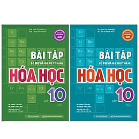Combo Bài Tập Bổ Trợ Nâng Cao Kỹ Năng Hóa Học Lớp 10 (2 Tập) - Nha Nha