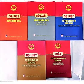 Sách Combo 5 cuốn sách Bộ Luật Dân Sự + Bô Luật Tố Tụng Dân Sự + Luật Tố Tụng Hành Chính + Bộ Luật Hình Sự + Bộ Luật Tố Tụng Hình sự (hiện hành) - Nhà xuất bản Larousse