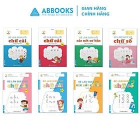 Tủ Sách Mầm Non - Bé Làm Quen Với Chữ Cái, Các Nét Cơ Bản, Chữ Số Dành Cho Bé Từ 4-6 Tuổi Bộ Cuốn - ABBOOKS - Bộ Văn Hóa