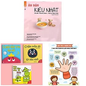 Combo Sách Nuôi Con & Truyện Ehon Nhật Bản 0 - 3 Tuổi: Ăn Dặm Kiểu Nhật + Ehon Sự Kỳ Diệu Của Hình Khối + Poster An Toàn Cho Con Yêu (Bộ sách dinh dưỡng cho bé & truyện tranh ehon kích thích trí não trẻ) - 
