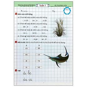 Phiếu Bài Tập Cuối Tuần Môn Tiếng Việt Lớp 1 - Theo Chương Trình Tiểu Học Mới - Hồng Ân - An Vi