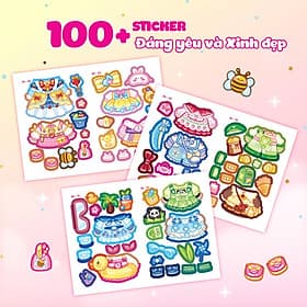 Mini Fashion - Sách Bóc Dán Sticker Cho Bé Gái (100+ Stickers Dễ Thương) - Gã