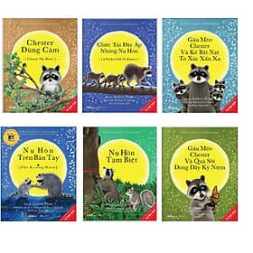 Combo 6 cuốn picture book song ngữ: Nụ Hôn Trên Bàn Tay + Chester Dũng Cảm + Những Chiếc Túi Đầy Ắp Những Nụ Hôn + Gấu Mèo Chester Và Kẻ Bắt Nạt To Xác Xấu Xa + Nụ Hôn Tạm Biệt + Gấu Mèo Chester Và Quả Sồi Đong Đầy Kỉ Niệm.Tái bản 2021 - Văn