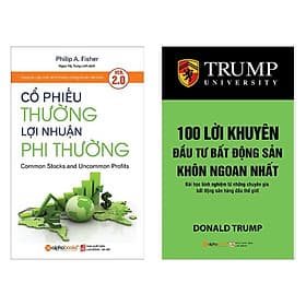 Combo 2 cuốn sách kinh tế hay: Cổ Phiếu Thường, Lợi Nhuận Phi Thường + 100 Lời Khuyên Đầu Tư Bất Động Sản Khôn Ngoan Nhất ( Tặng kèm Bookmark Happy Life) - Nhuận Hà