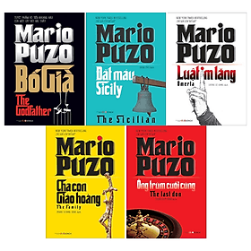 Trọn Bộ 5 Cuốn Mario Puzo: Bố Già + Cha Con Giáo Hoàng + Đất Máu Sicily + Ông Trùm Cuối Cùng + Luật Im Lặng - Chà