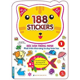 Sách Bóc Dán Hình Thông Minh Phát Triển Khả Năng Tư Duy Toán Học IQ EQ CQ (4-5 Tuổi) - 188 Sticker (Quyển 1) - Nha Nha