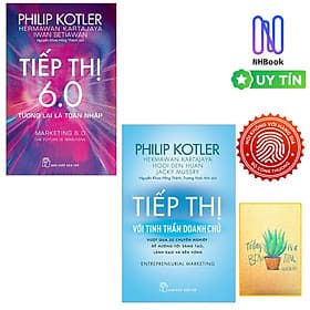 Combo 2 cuốn sách mới nhất của tác giả : Philip Kotler - Tiếp Thị 6.0 - Tương Lai Là Toàn Nhập - Marketing 6.0 và Tiếp Thị Với Tinh Thần Doanh Chủ - Vượt Qua Sự Chuyên Nghiệp Để Hướng Tới Sáng Tạo, Lãnh Đạo Và Bền Vững ( Tặng kèm sổ tay ) - 