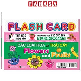 Flash Card - Thẻ Học Thông Minh Theo Phương Pháp Giáo Dục Sớm Glenn Doman - Các Loài Hoa Và Trái Cây - Flowers And Fruits - Minh