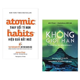 Combo 2 cuốn: Atomic habits - Thay đổi tí hon Hiệu quả bất ngờ + Không Giới Hạn ( Phát Triển Bản Thân/ Tặng Kèm Bookmark ) - Hạ