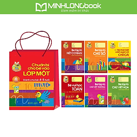 Sách Chuẩn bị cho bé vào lớp môt ( Bộ 6 cuốn) - Dành cho bé 4 -5 tuổi - Minh Minh