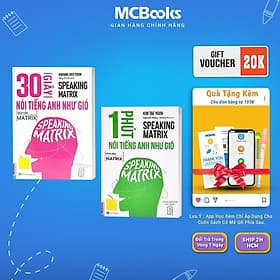 Speaking Matrix - 1 Phút Nói Tiếng Anh Như Gió + 30 Giây Nói Tiếng Anh Như Gió - Tặng App Học Online - MCBooks - Gió