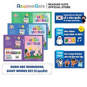 Combo 3 Quyển Sách DODO ABC WORKBOOK - SIGHT WORDS SET READING GATE Cho Bé Từ 5 Đến 8 Tuổi Học Từ Vựng Tiếng Anh - Minh Thành An
