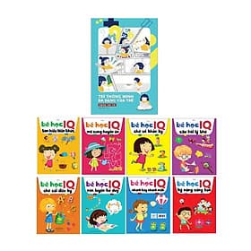 Combo Bé Học IQ - Phát Triển Trí Tuệ Cho Bé (Bộ Túi 8 Cuốn ), trí thông minh đa dạng của trẻ - Minh