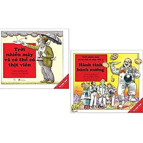 Combo Ehon Nhật Bản Song Ngữ: Trời Nhiều Mây Và Có Thể Có Thịt Viên + Poster An Toàn Cho Con Yêu (Nuôi dưỡng tâm hồn / Phát triển trí tuệ cảm xúc cho bé) - Viên Tuệ