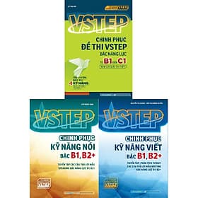 Combo VSTEP - Chinh Phục Kỹ Năng Nói - Viết Và Luyện Đề Thi Bậc B1-C1 (Bộ 3 Cuốn) (MEGA) - Nha Nha