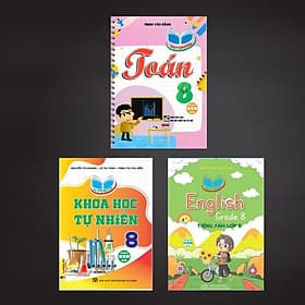 sách - Combo 3 quyển notebook, toán, anh, khoa học tự nhiên lớp 8 (HA) - Nhiên Hà