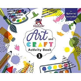 Art and Craft Activity Book 1 for 4-5 Year old kids with free craft material - An