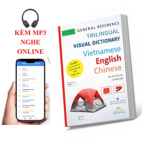 Sách Từ điển hình ảnh Tam Ngữ Trung Anh Việt 16000 từ hơn 3000 hình ảnh màu sắc nét – Visual English Vietnamese Chinese Trilingual Dictionary+KÈM MP3 NGHE TRỰC TUYẾN - Việt An