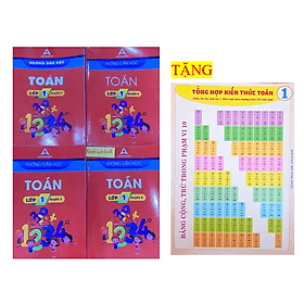 Sách - Combo 4 cuốn Hướng dẫn học toán lớp 1 (2023) - Nha Nha