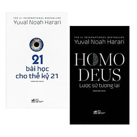 Combo Sách Lịch Sử Thế Giới Bán Chạy: 21 Bài Học Cho Thế Kỷ 21 + Homo Deus - Lược Sử Tương Lai - Nhã Nam