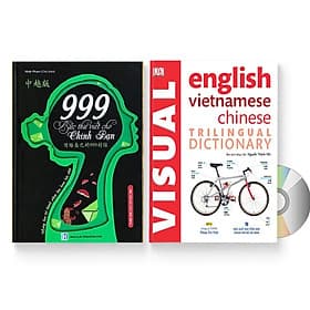 Combo 2 sách Từ điển hình ảnh Tam Ngữ Trung Anh Việt – Visual English Vietnamese Chinese Trilingual Dictionary + gửi tôi thời Thanh Xuân song ngữ Trung việt có phiên âm MP3 nghe+DVD tài liệu - Việt Anh