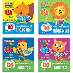 Sticker Bóc Dán IQ - CQ - Phát triển Chỉ Số Thông Minh (2-6 tuổi) - Ndbooks - Minh Thông