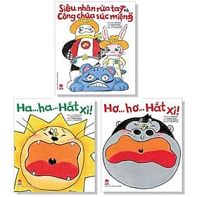 Bộ Sách Tranh Truyện Ehon Nhật Bản: Hắt Xì + Siêu Nhân Rửa Tay Và Công Chúa Súc Miệng - Công Sĩ