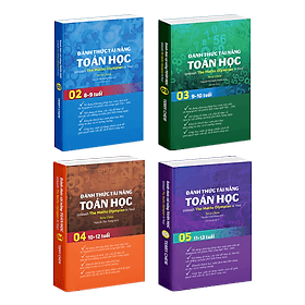 Sách Đánh Thức Tài Năng Toán Học 2, 3, 4, 5 ( Combo 4 Cuốn ) - Tổng hợp kiến thức toán học lớp 2 đến lớp 6, Hiệu sách Genbooks
