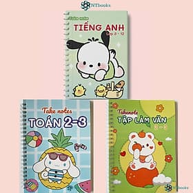 Sách Takenote lớp 2-3: Toán + Tập Làm Văn + Tiếng Anh 3-12 khổ A5 - Toan Anh