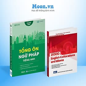 Combo 02 Sách cô Trang Anh : Tổng ôn ngữ pháp tiếng anh và 2000 English collocation and idioms - 