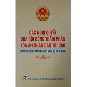 Các Nghị Quyết Của Hội Đồng Thẩm Phán Tòa Án Nhân Dân Tối Cao Hướng dẫn thi hành bộ luật hình sự hiện hành - An Thi