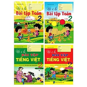 Vở Ô Li Bài Tập Toán Lớp 2 + Vở Ô Li Theo Mẫu Chữ Lớp 2 - Bám Sát SGK Chân Trời Sáng Tạo - Combo 4 Cuốn - Hồng Ân - An
