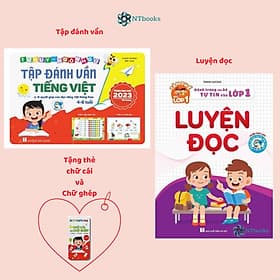 Combo 2 cuốn Tập Đánh Vần Tiếng Việt 4-6 tuổi và Luyện Đọc - Sách có mã QR quét ra File Nghe - Việt Hà