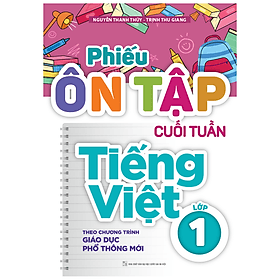 Sách: Phiếu Ôn Tập Cuối Tuần Tiếng Việt Lớp 1 - Long