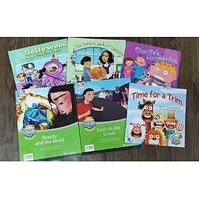 Combo 6 truyện đọc ISS Readers 5: Charlie's Harmonica, Hollywood Here We Come!, The Perfect Jack O Lantern, Time for a Trim, Beauty and the Beast, Lost on the Coast - 