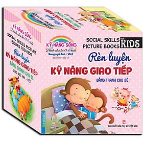 Combo 8 Cuốn Rèn Luyện Kỹ Năng Giao Tiếp Bằng Tranh Cho Bé (Song Ngữ Anh - Việt) - Việt An