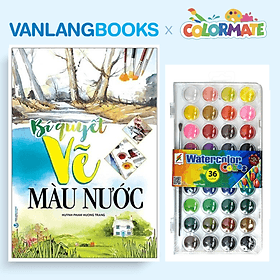 Sách Bí Quyết Vẽ Màu Nước + Hộp 36 Bánh Màu Nước Watercolor Cakes - Vanlangbooks x Colormate