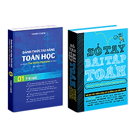Combo sách sổ tay bài tập toán, đánh thức tài năng toán học 1, tổng hợp kiến thức toán - Á Châu Books, bìa cứng, in màu - Châu Sa