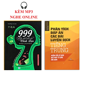 Combo 2 sách Phân tích đáp án các bài luyện dịch Tiếng Trung và 999 bức thư viết cho chính mình song ngữ Trung việt có phiên âm+DVD tài liệu - Son