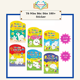 Tô Màu Bóc Dán 100+ Stickers Song Ngữ Anh - Việt Cho Bé Từ 2-10 Tuổi ( Bộ 6 cuốn ) - Việt An