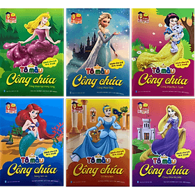 Tô màu công chúa siêu dễ thương - bộ 6 cuốn - Công Sĩ
