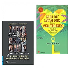 Combo 2 Cuốn Bí Kíp Sống Đẹp: Phụ Nữ Hiện Đại Nghĩ Giàu Và Làm Giàu + Phụ Nữ Lãnh Đạo Bằng Yêu Thương - Nhật Kí Mang Lại Hạnh Phúc và Thành Công Cho Phái Đẹp - Làn