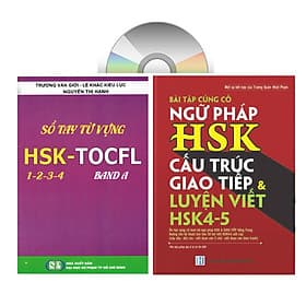 Sách-Combo 2 sách Sổ tay từ vựng HSK1-2-3-4 và TOCFL band A + Bài Tập Củng Cố Ngữ Pháp HSK – Cấu Trúc Giao Tiếp & Luyện Viết HSK 4-5 Kèm Đáp Án + DVD tài liệu - Trúc An