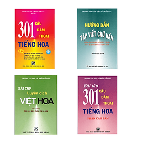 Sách - combo: Bộ giáo trinh 301 câu đàm thoại tiếng hoa giao tiếp 4 quyển ( KHỔ LỚN - BẢN MỚI) - G